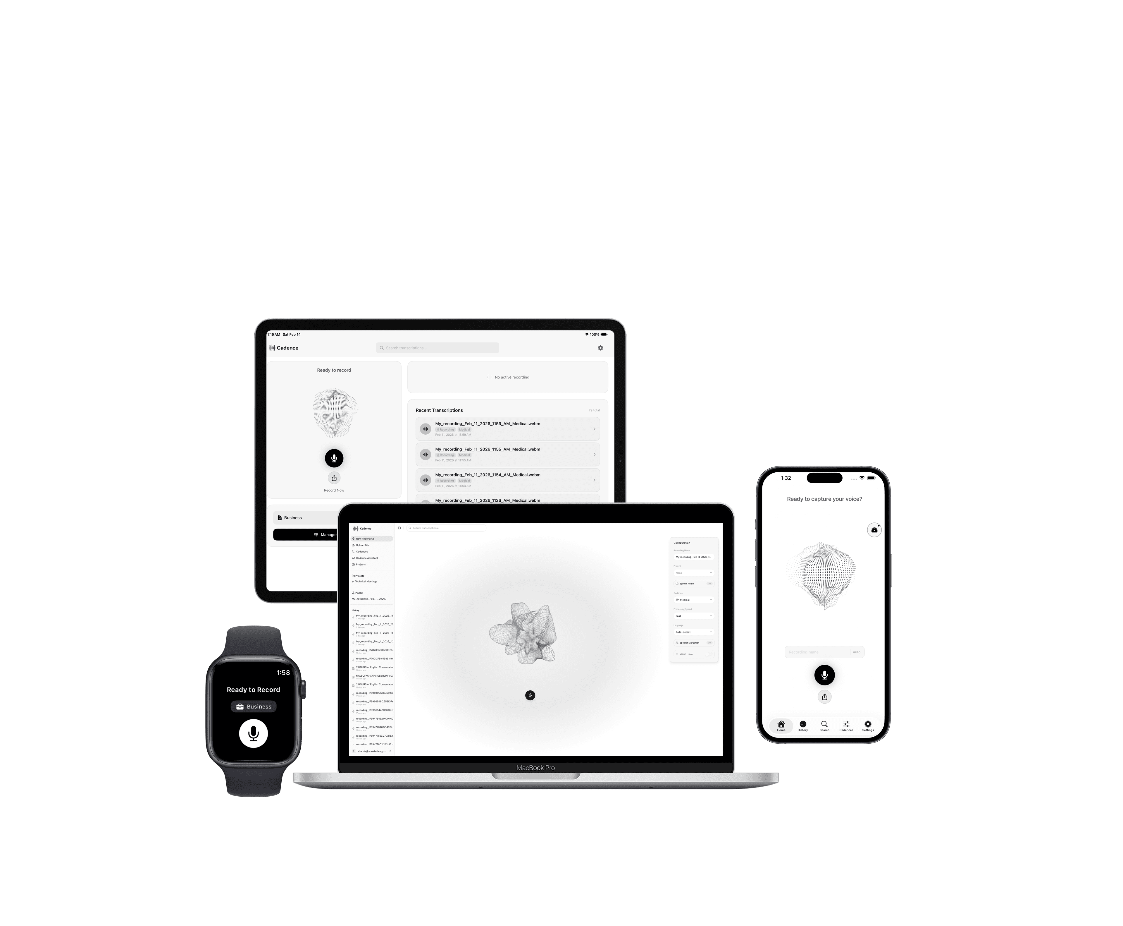 Cadence on MacBook, iPad, iPhone, and Apple Watch